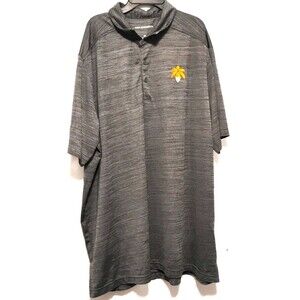 Men’s 2XL Gray Golf Polo Shirt Short Sleeve Casual Pullover Comfort Fit